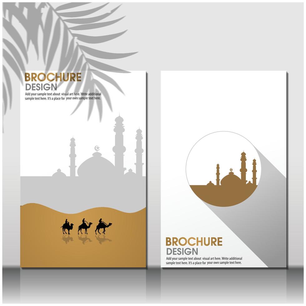 Islamic book cover, arabic background vector