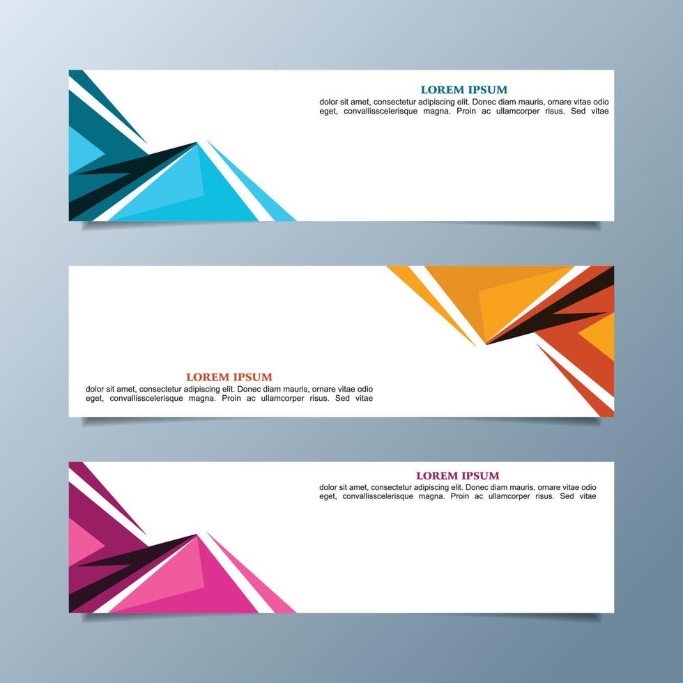 Web Modern banner design, creative banner cover vector