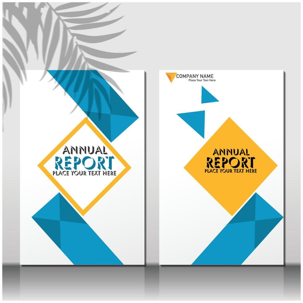 Brochure or flyer layout template, annual report cover design background vector