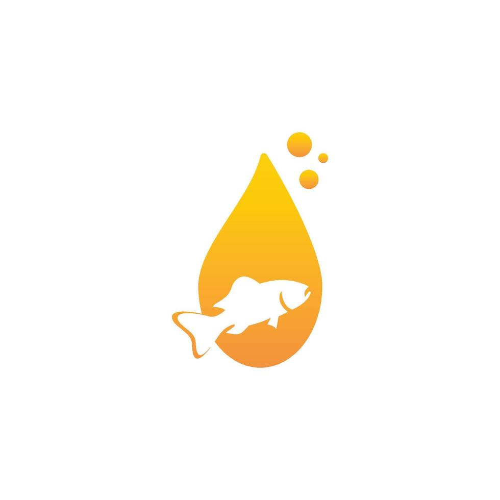 Fish Oil Logo Vector Illustration Template