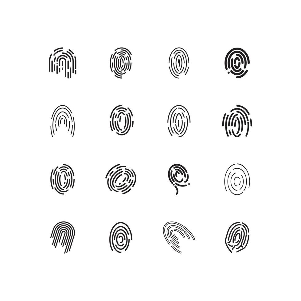 Imágenes de finger print logo and symbol vector