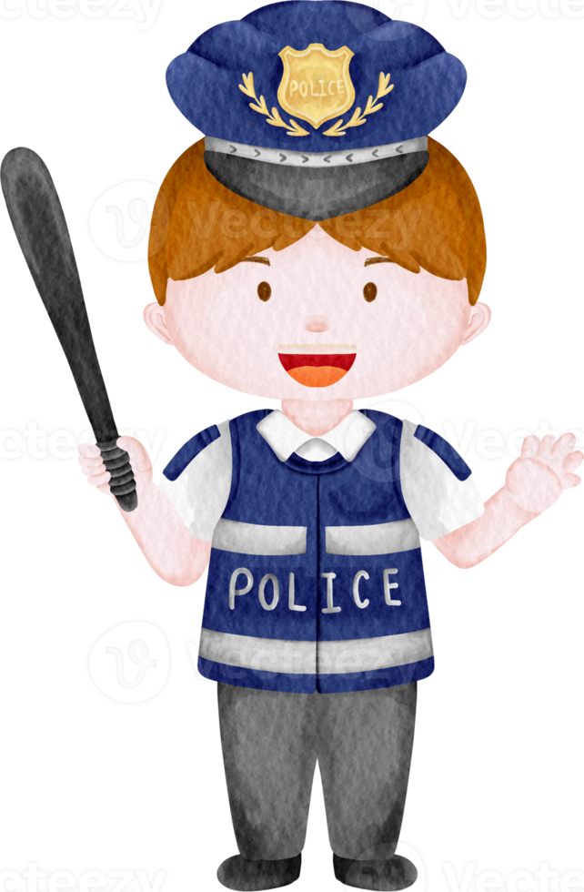 acquerello polizia Bot png