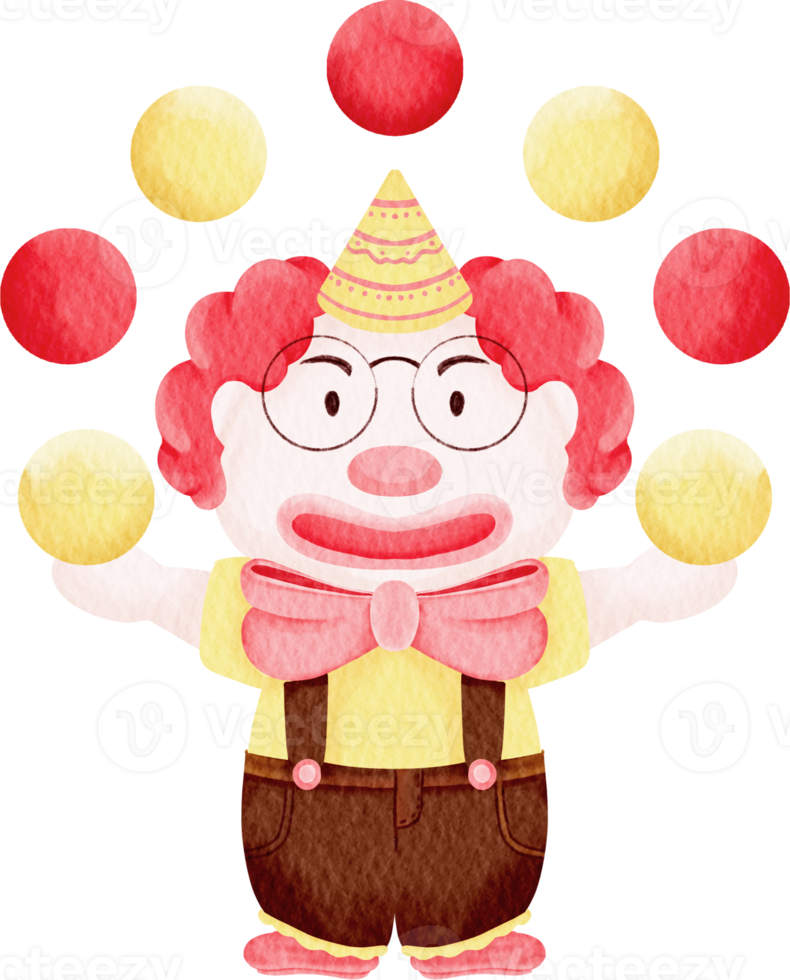 Aquarell-Clown-ClipArt png