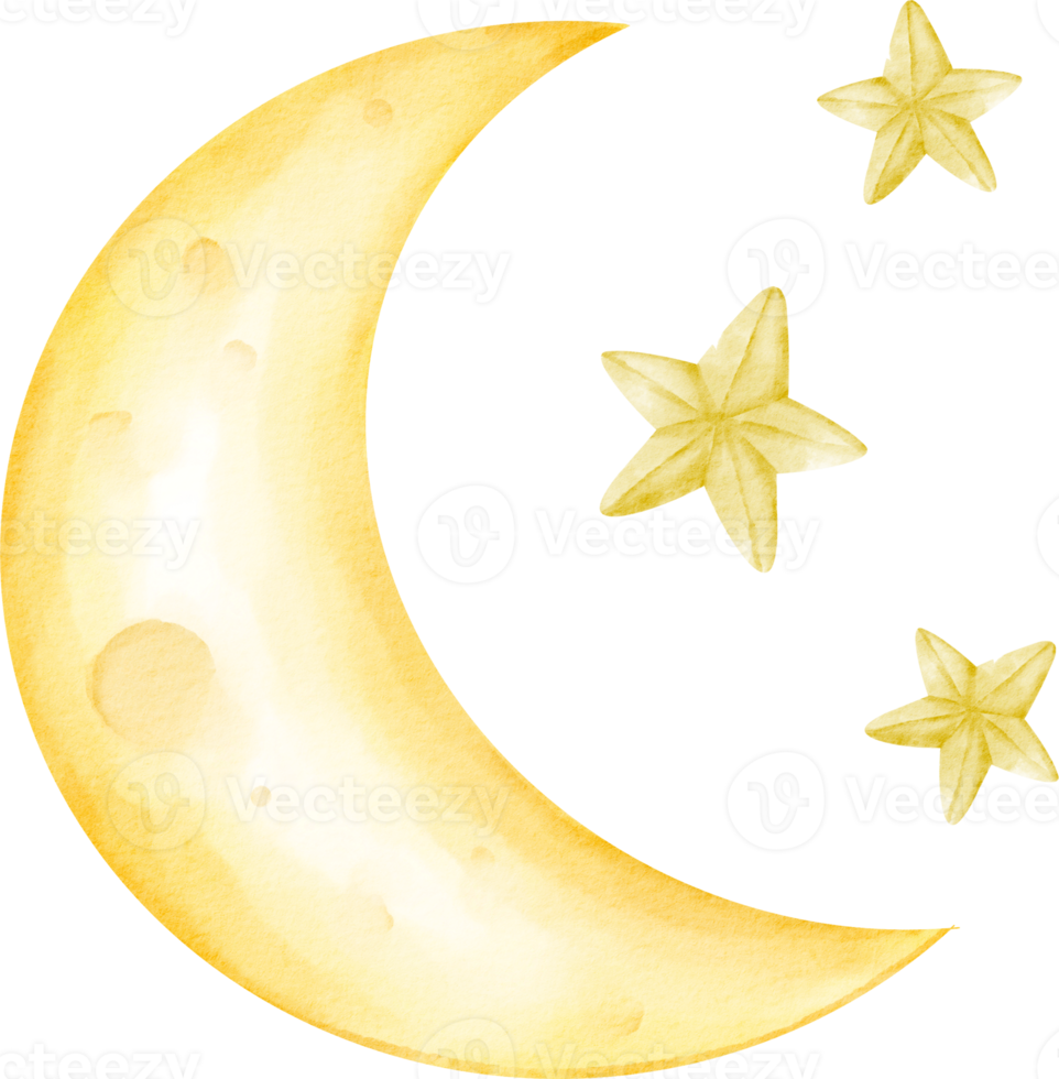 watercolor moon weather png