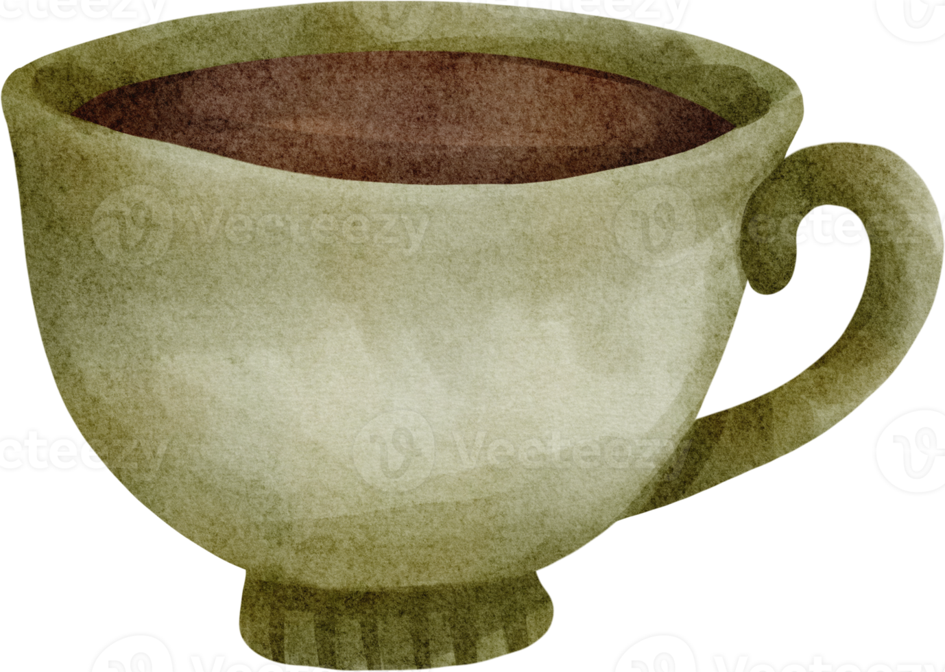 clipart de café em aquarela png