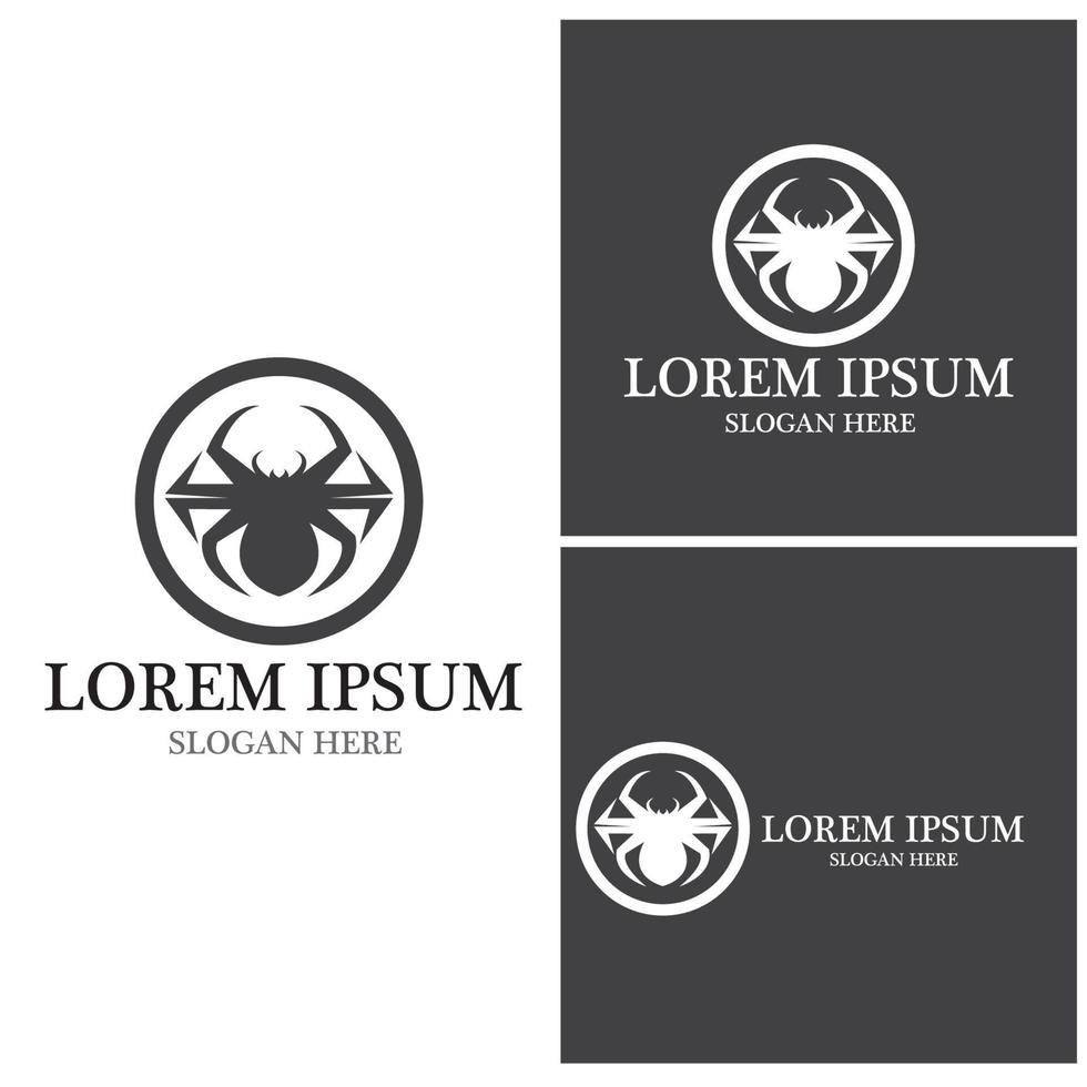 Spider icon and symbol vector template