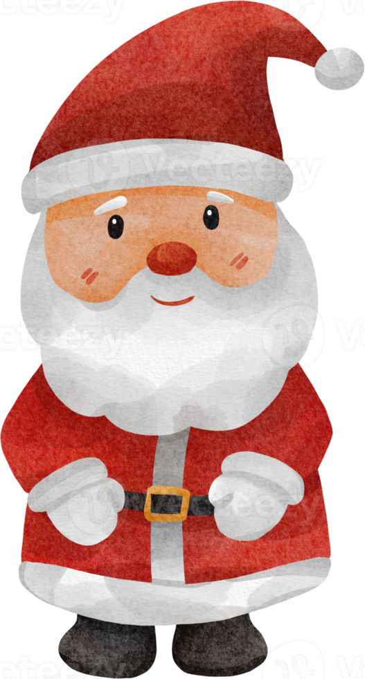 vattenfärg santa klausul png