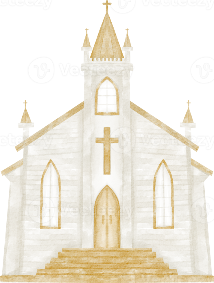 watercolor church wedding png