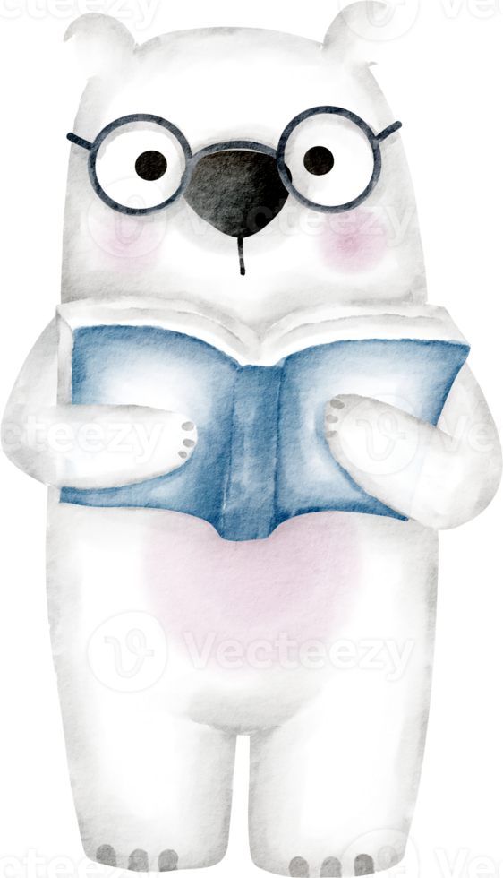 watercolor white polar bear png