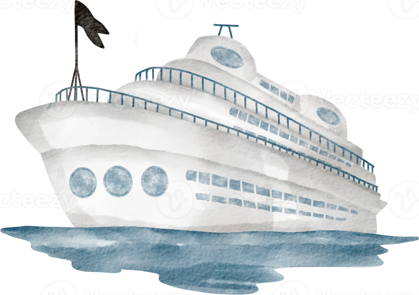 watercolor ship travel clip art png