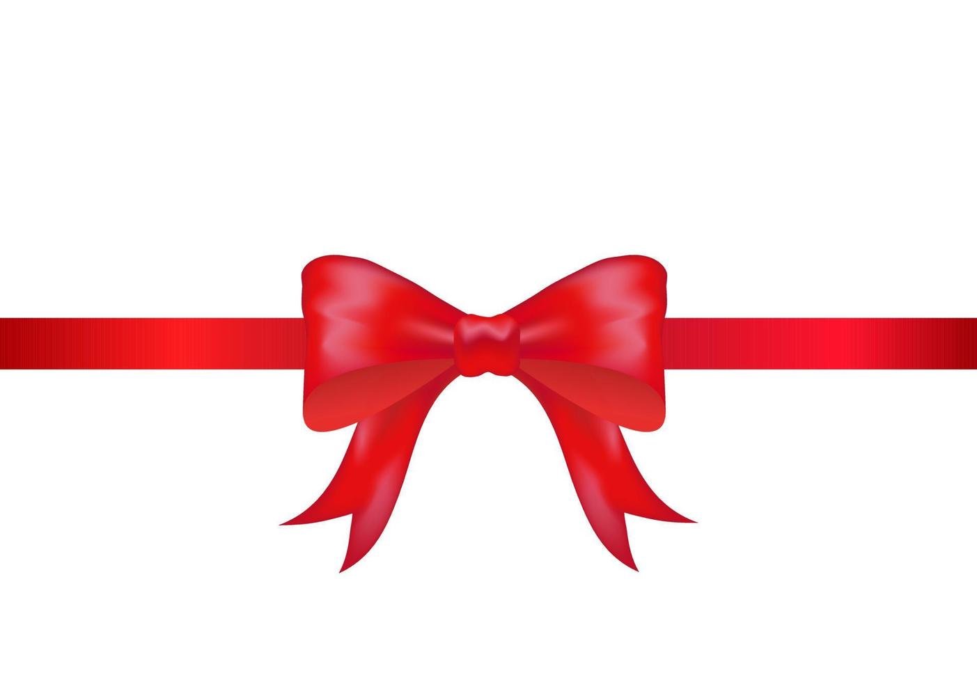 cinta roja de vacaciones con lazo. fondo de navidad con cinta roja. símbolo de regalo de vacaciones elemento de diseño decorativo.ilustración vectorial vector