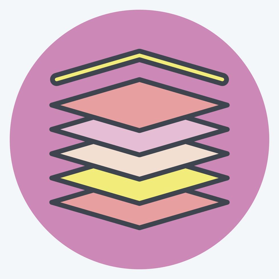 Icon Multilayers. related to Machine Learning symbol. color mate style. simple design editable. simple illustration. simple vector icons