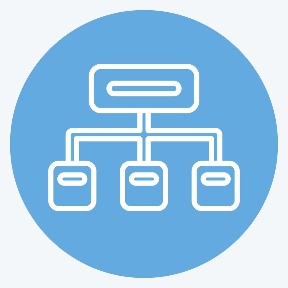 Icon Clustering. related to Machine Learning symbol. blue eyes style. simple design editable. simple illustration. simple vector icons