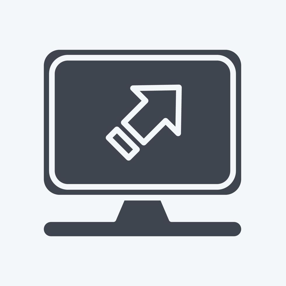 Icon Computer System. related to Machine Learning symbol. glyph style. simple design editable. simple illustration. simple vector icons