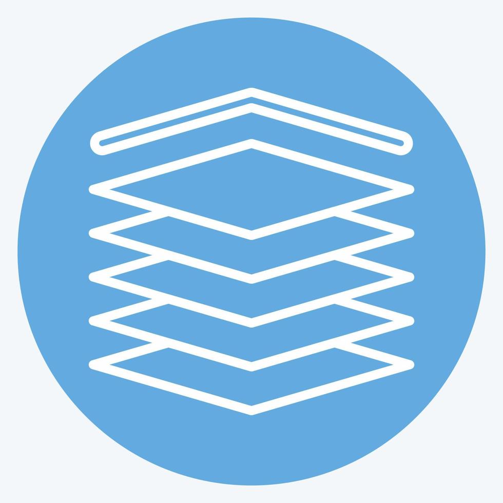 Icon Multilayers. related to Machine Learning symbol. blue eyes style. simple design editable. simple illustration. simple vector icons