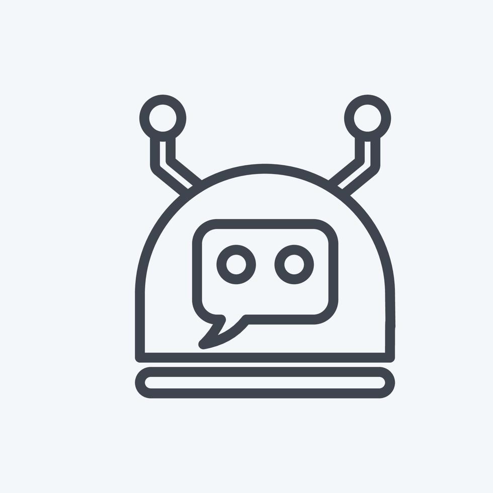Icon Chatbot. related to Machine Learning symbol. line style. simple design editable. simple illustration. simple vector icons