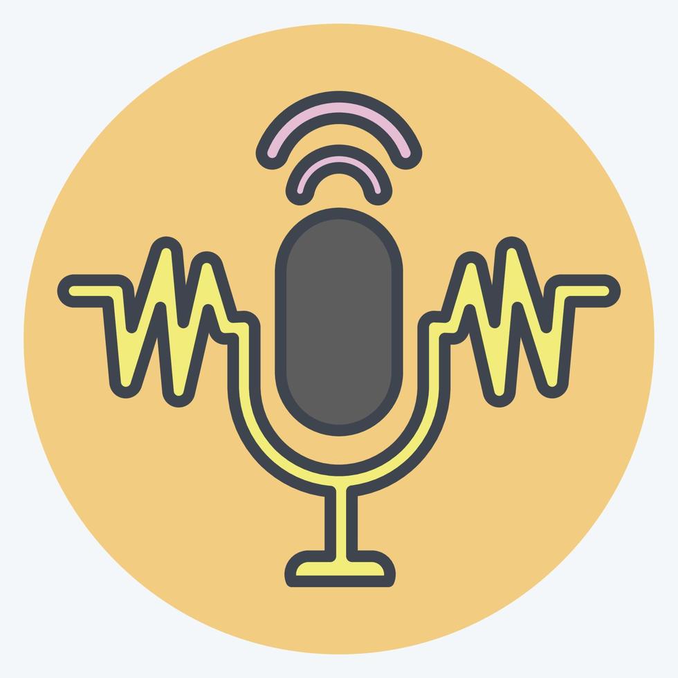 Icon Speech Recognition. related to Machine Learning symbol. color mate style. simple design editable. simple illustration. simple vector icons