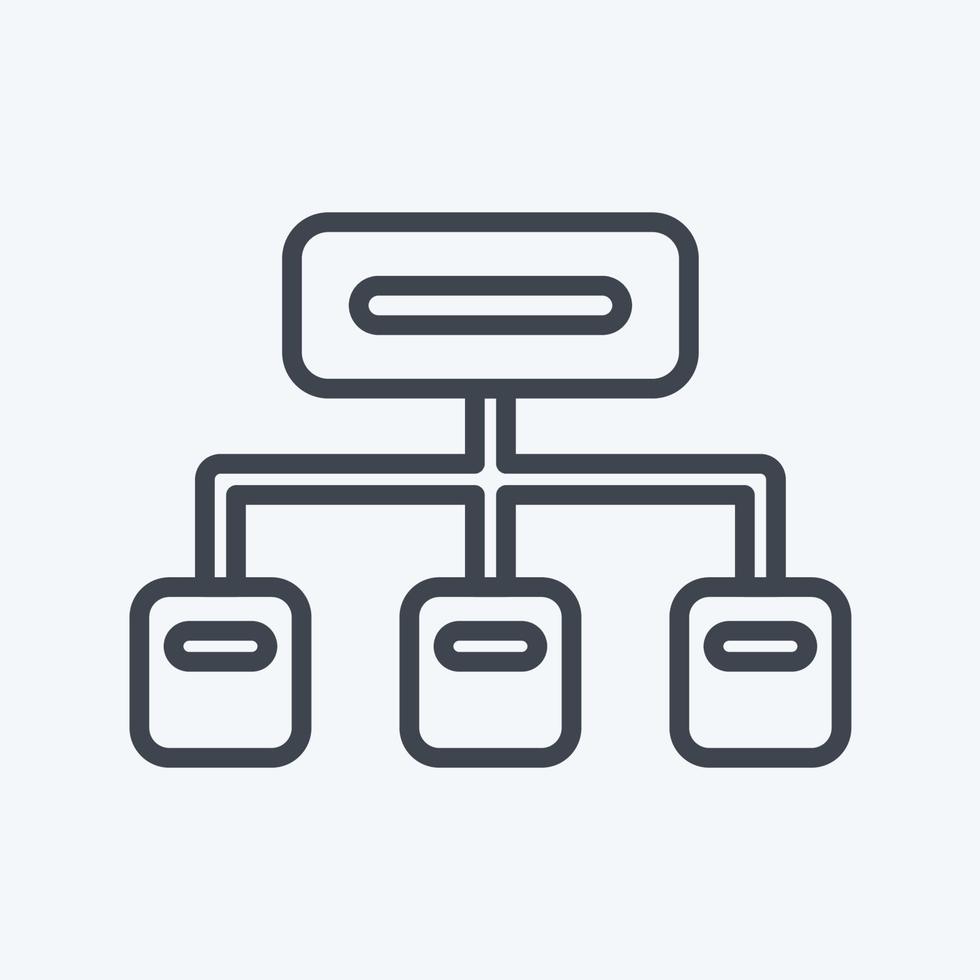 Icon Clustering. related to Machine Learning symbol. line style. simple design editable. simple illustration. simple vector icons