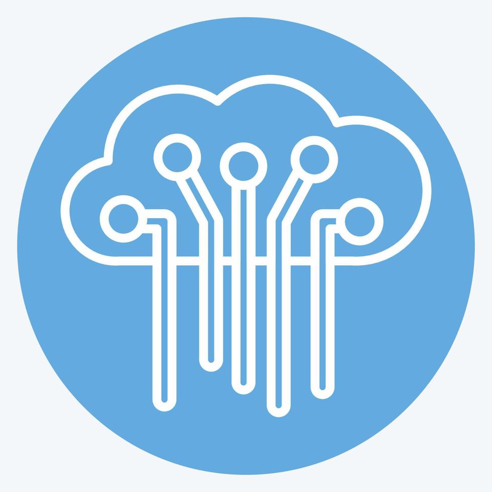 Icon Internet of Things. related to Machine Learning symbol. blue eyes style. simple design editable. simple illustration. simple vector icons