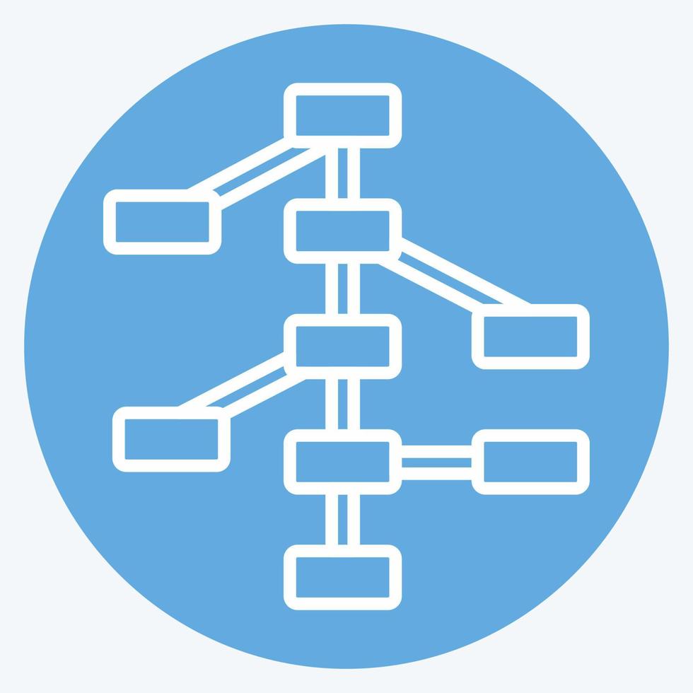 Icon Decision Trees. related to Machine Learning symbol. blue eyes style. simple design editable. simple illustration. simple vector icons