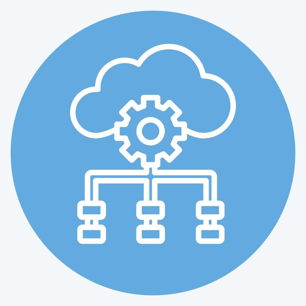 Icon Temporal Difference. related to Machine Learning symbol. blue eyes style. simple design editable. simple illustration. simple vector icons