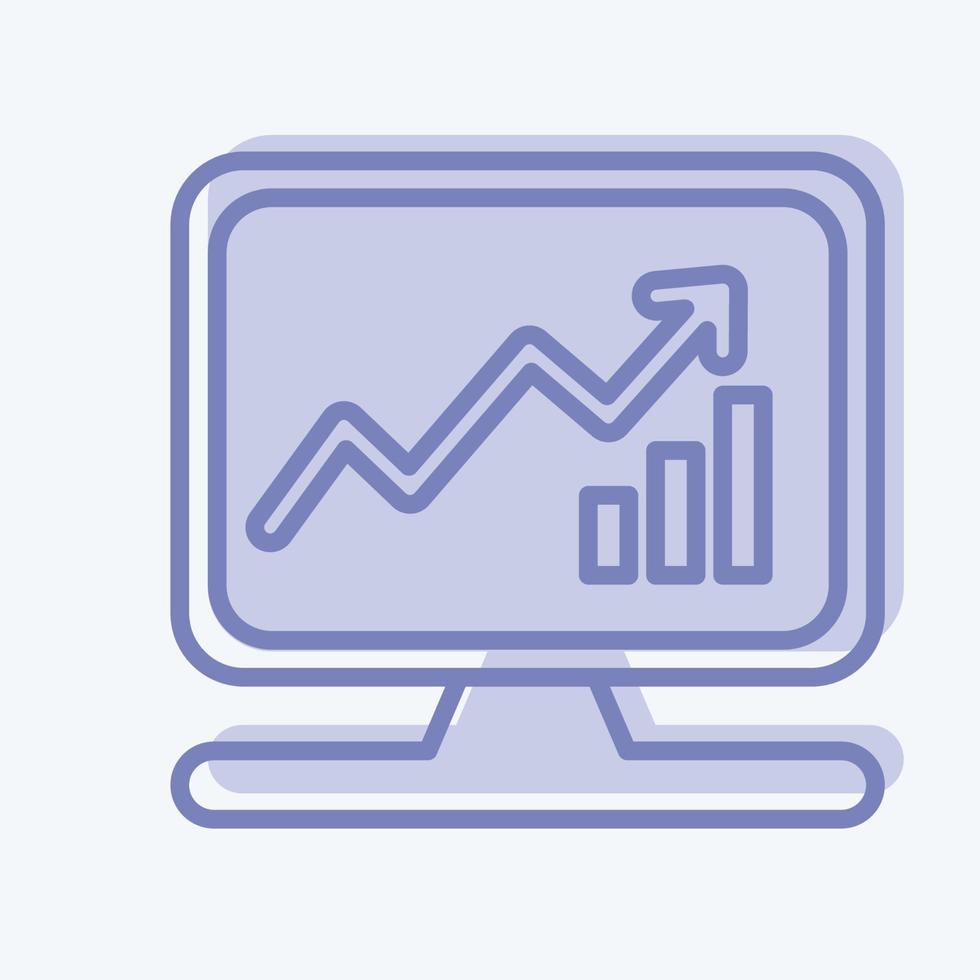 Icon Business Analytics. related to Machine Learning symbol. two tone style. simple design editable. simple illustration. simple vector icons