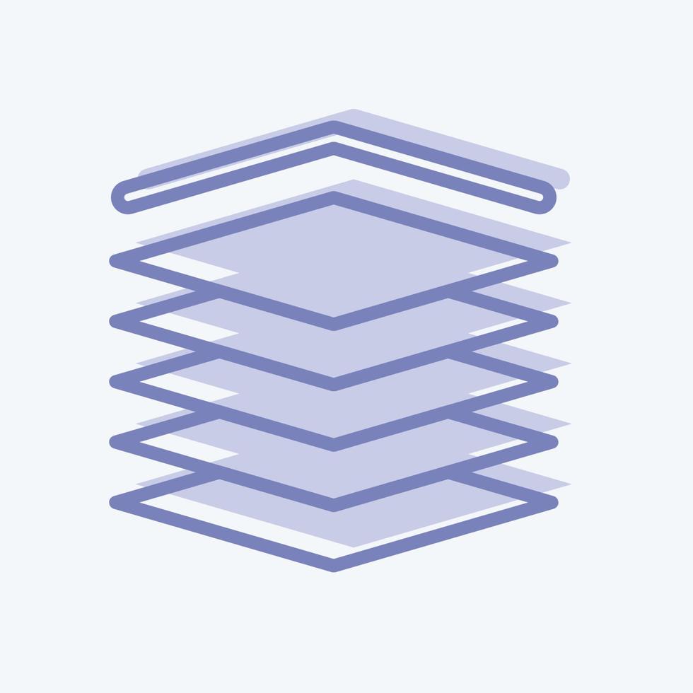 Icon Multilayers. related to Machine Learning symbol. two tone style. simple design editable. simple illustration. simple vector icons