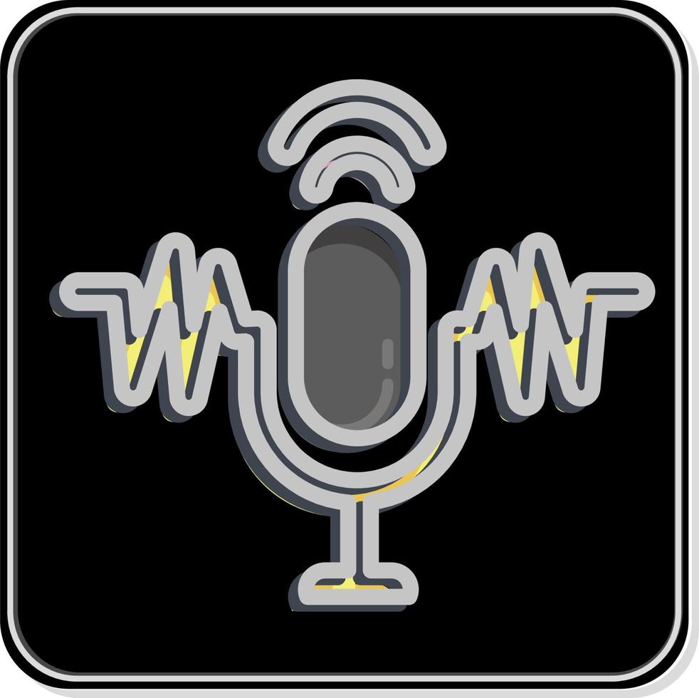 Icon Speech Recognition. related to Machine Learning symbol. Glossy Style. simple design editable. simple illustration. simple vector icons