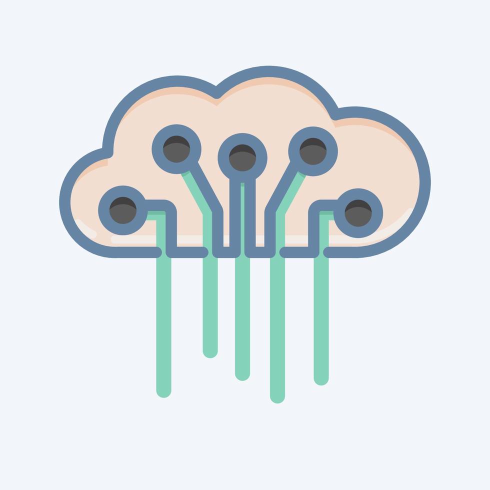 Icon Internet of Things. related to Machine Learning symbol. doodle style. simple design editable. simple illustration. simple vector icons