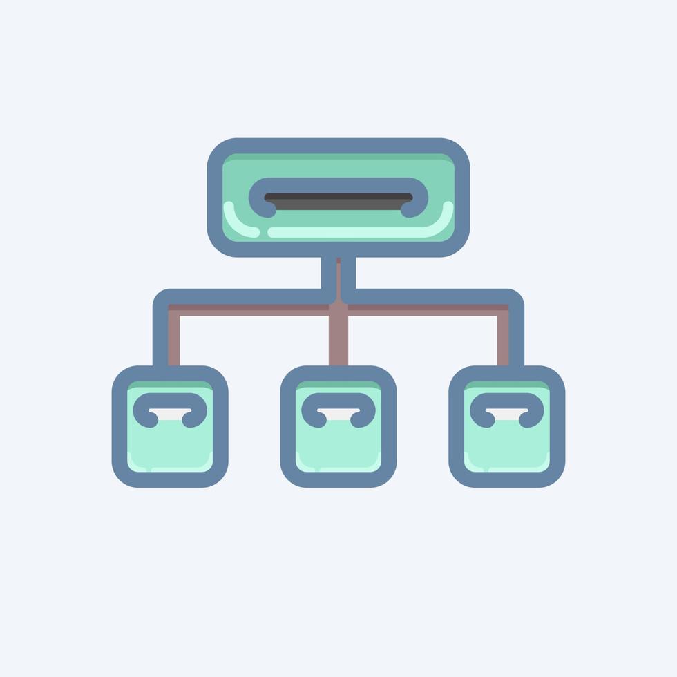 Icon Clustering. related to Machine Learning symbol. doodle style. simple design editable. simple illustration. simple vector icons