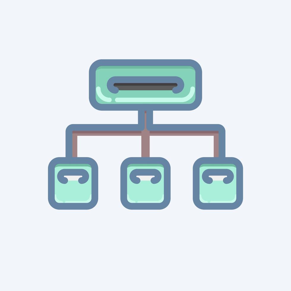 Icon Clustering. related to Machine Learning symbol. doodle style. simple design editable. simple illustration. simple vector icons