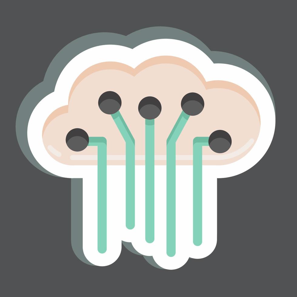 Sticker Internet of Things. related to Machine Learning symbol. simple design editable. simple illustration. simple vector icons
