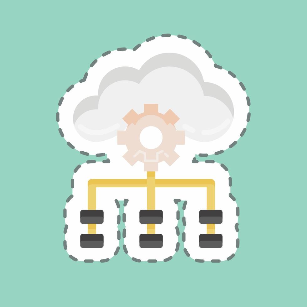 Sticker line cut Temporal Difference. related to Machine Learning symbol. simple design editable. simple illustration. simple vector icons