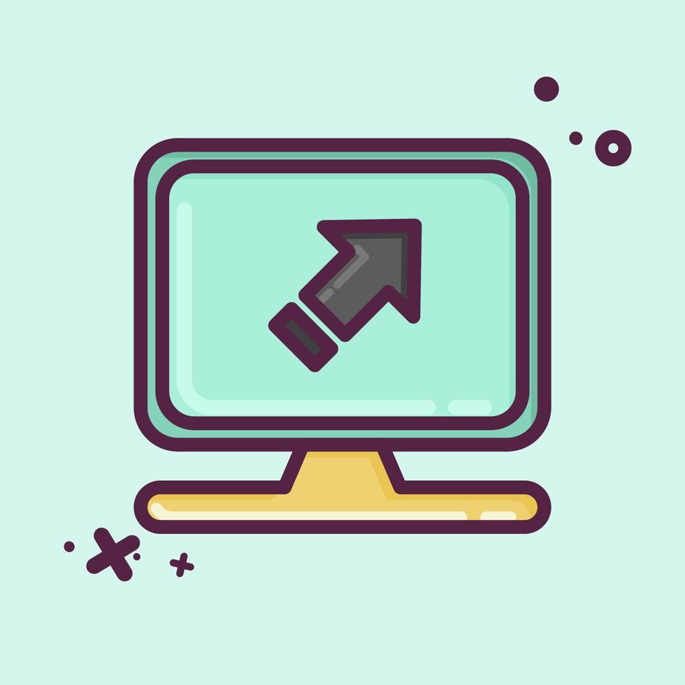 Icon Computer System. related to Machine Learning symbol. MBE style. simple design editable. simple illustration. simple vector icons