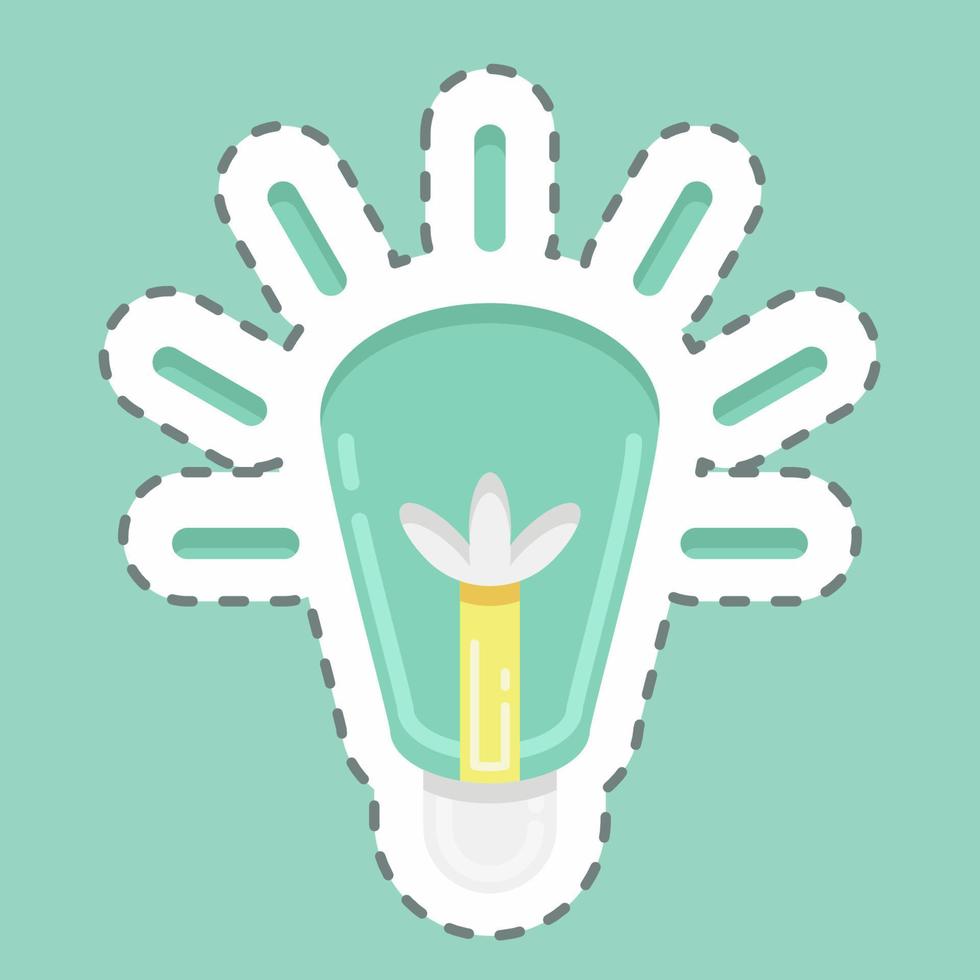 Sticker line cut Solving. related to Machine Learning symbol. simple design editable. simple illustration. simple vector icons