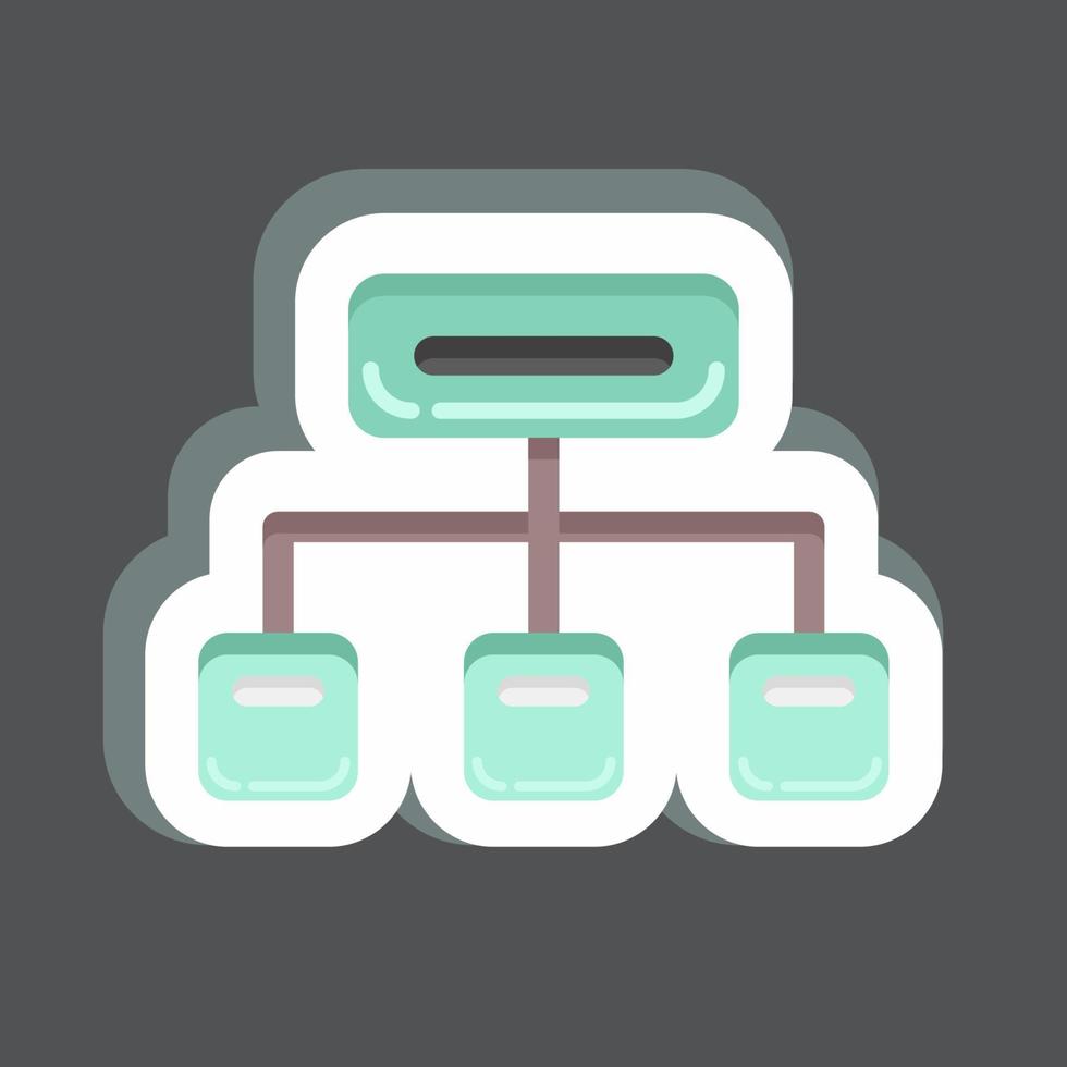 Sticker Clustering. related to Machine Learning symbol. simple design editable. simple illustration. simple vector icons