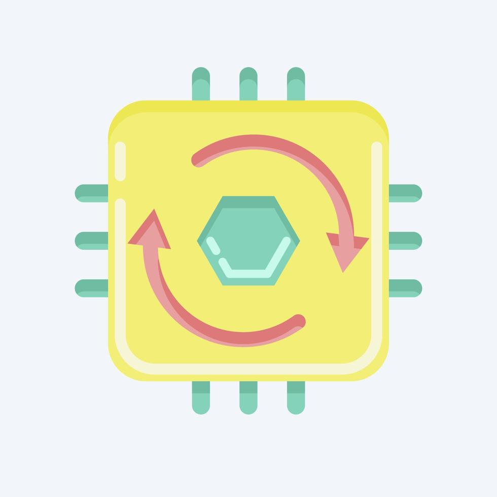 Icon Temporal Cycle Consistency. related to Machine Learning symbol. flat style. simple design editable. simple illustration. simple vector icons