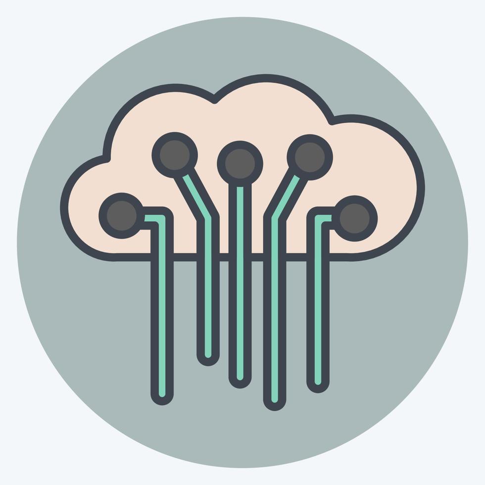 Icon Internet of Things. related to Machine Learning symbol. color mate style. simple design editable. simple illustration. simple vector icons