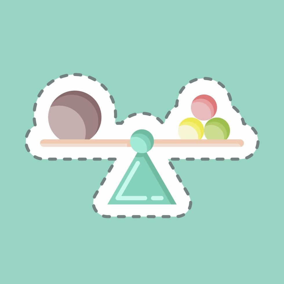 meta aprendizaje de corte de línea de pegatina. relacionado con el símbolo de aprendizaje automático. diseño simple editable. ilustración sencilla. iconos vectoriales simples vector