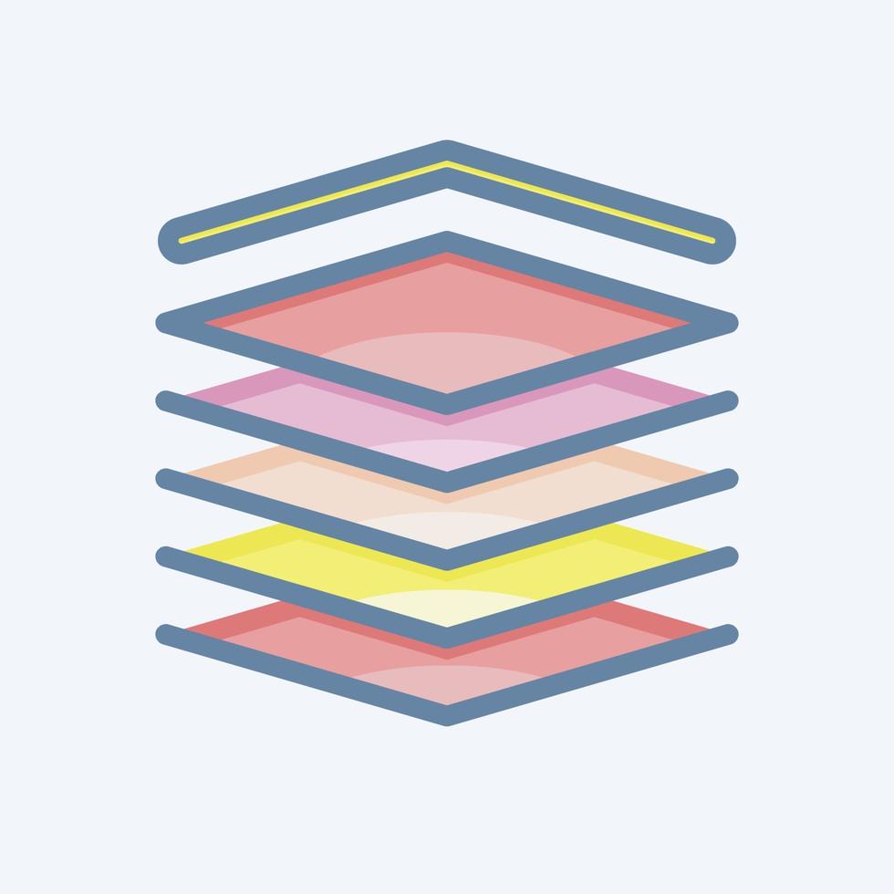 Icon Multilayers. related to Machine Learning symbol. doodle style. simple design editable. simple illustration. simple vector icons