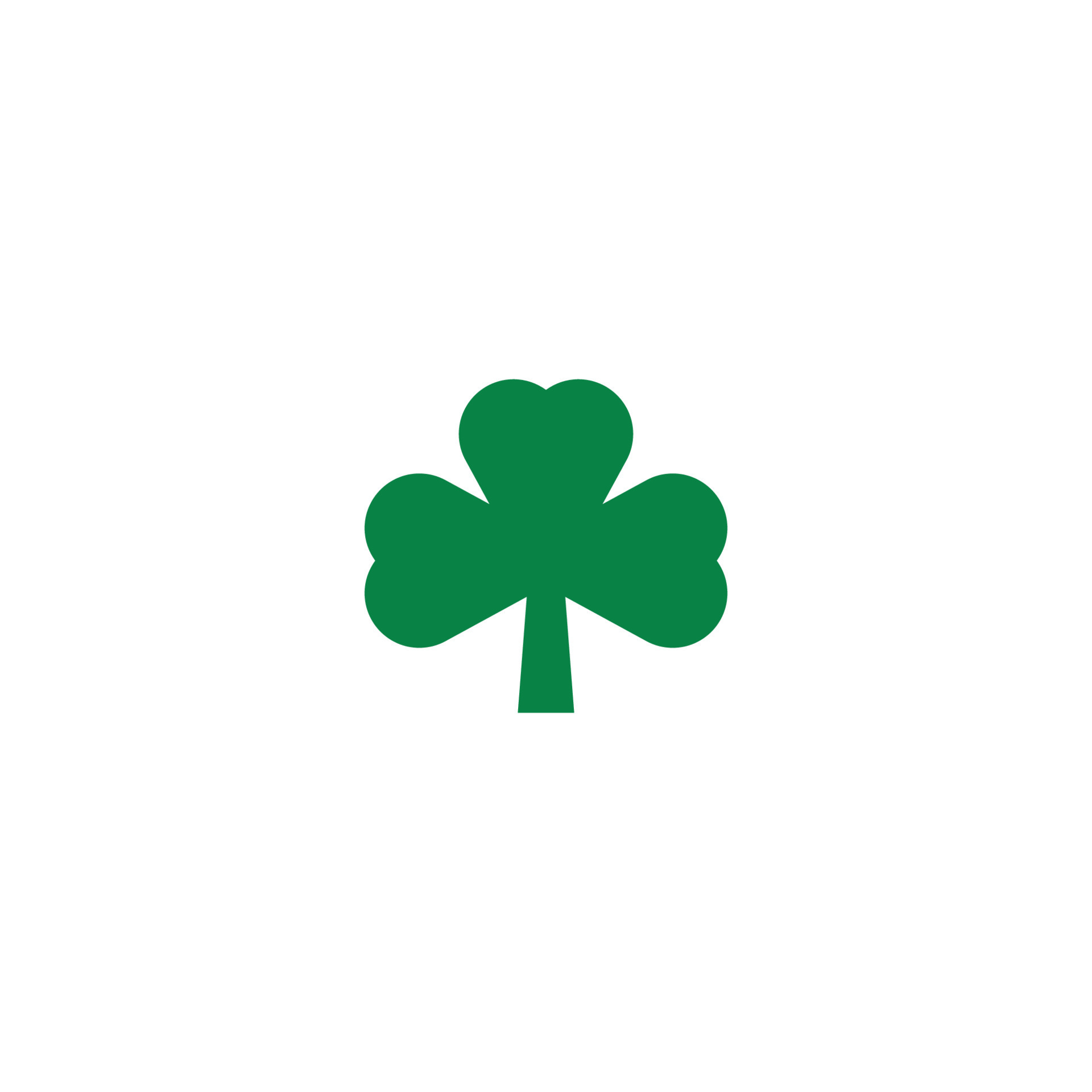 a simple Shamrock logo or icon design 16530608 Vector Art at Vecteezy