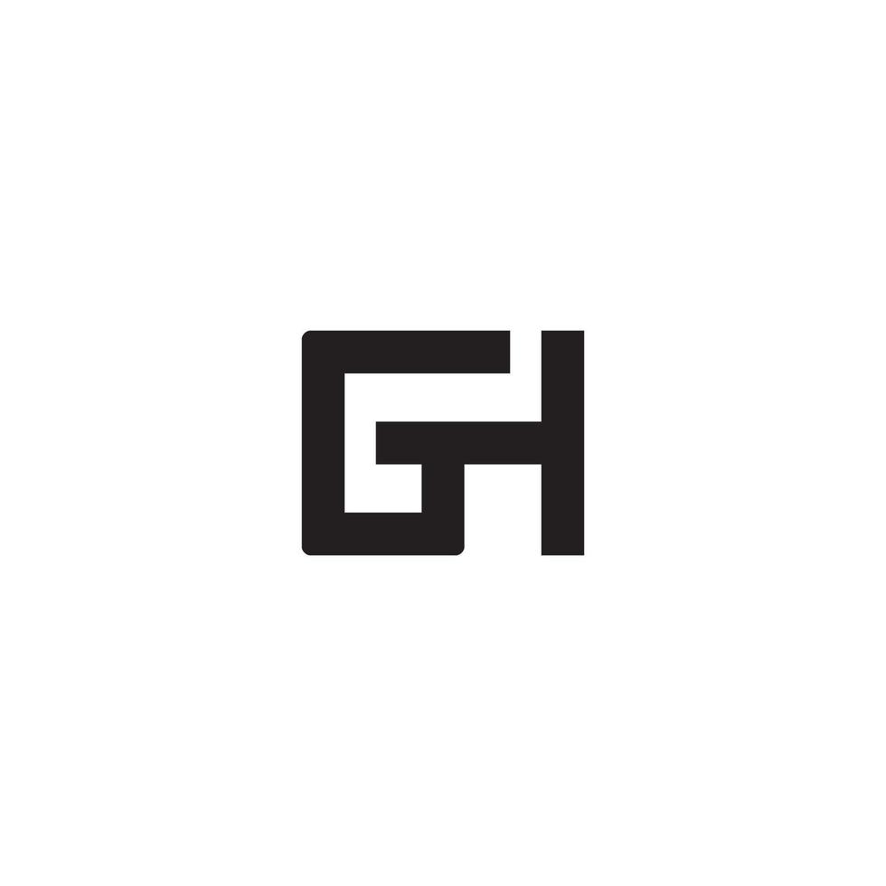 diseño de logotipo o icono de letra gh vector