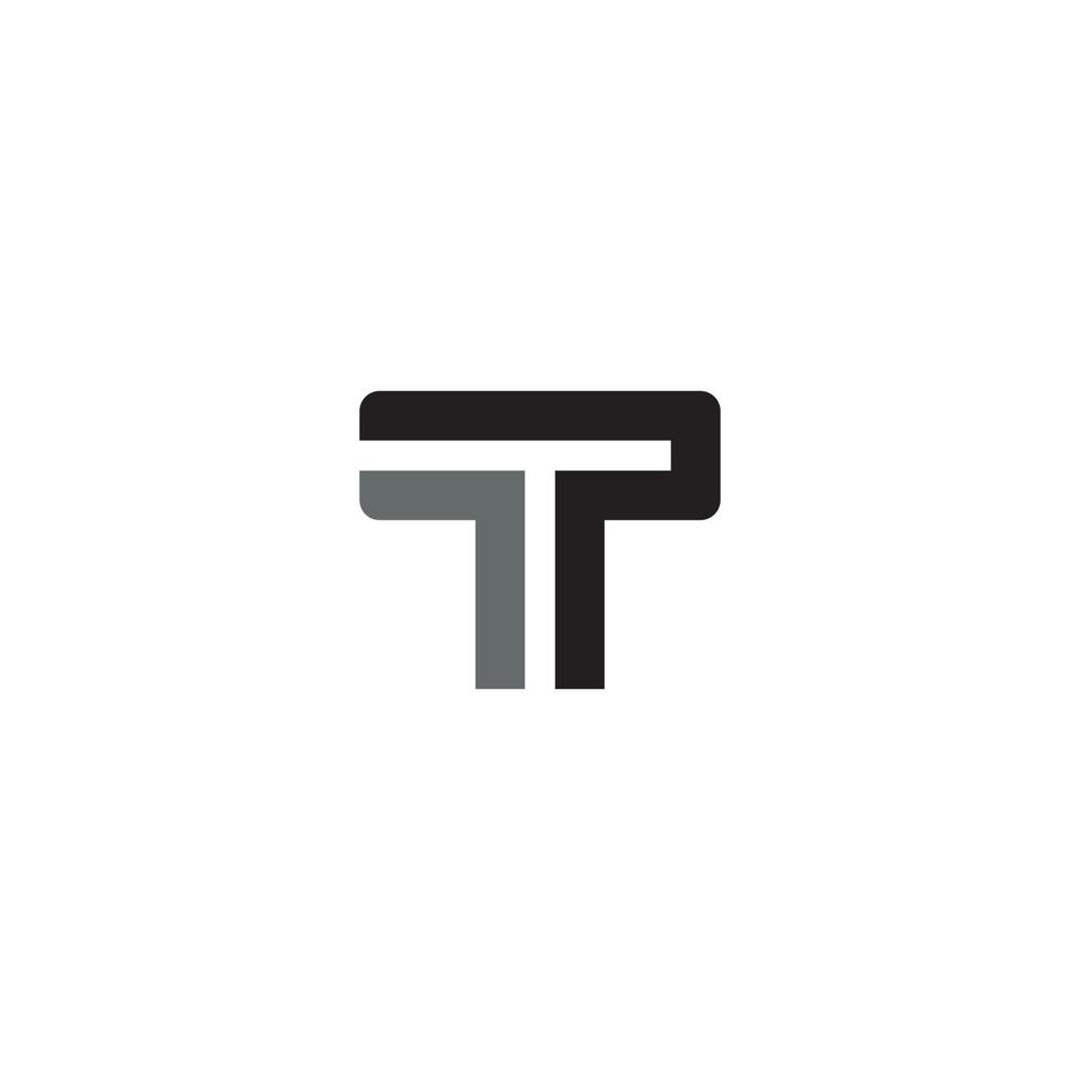 diseño de logotipo o icono de letra t o tp vector
