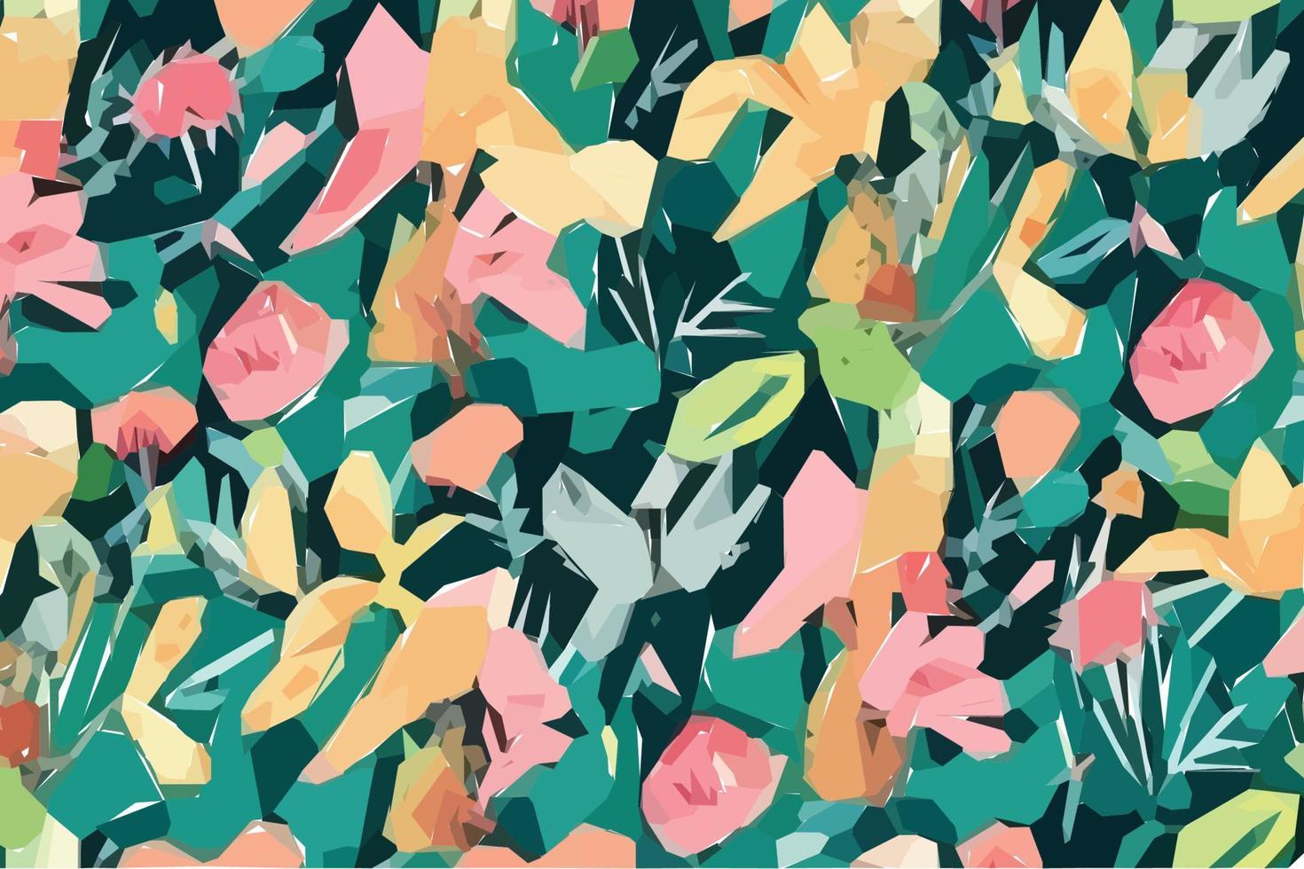 Modern exotic floral jungle pattern. Collage contemporary pattern. Hand drawn cartoon style pattern. vector