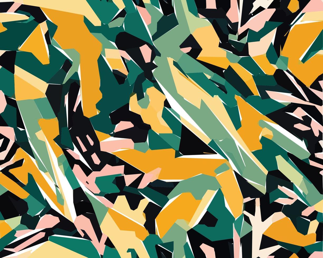 Colorful camouflage safari pattern. Illustration for wallpaper, fabrics, wrappers, postcards, greeting cards, wedding invitations, banners, web. vector