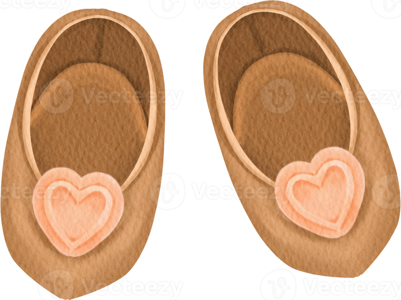 watercolor baby shoes png