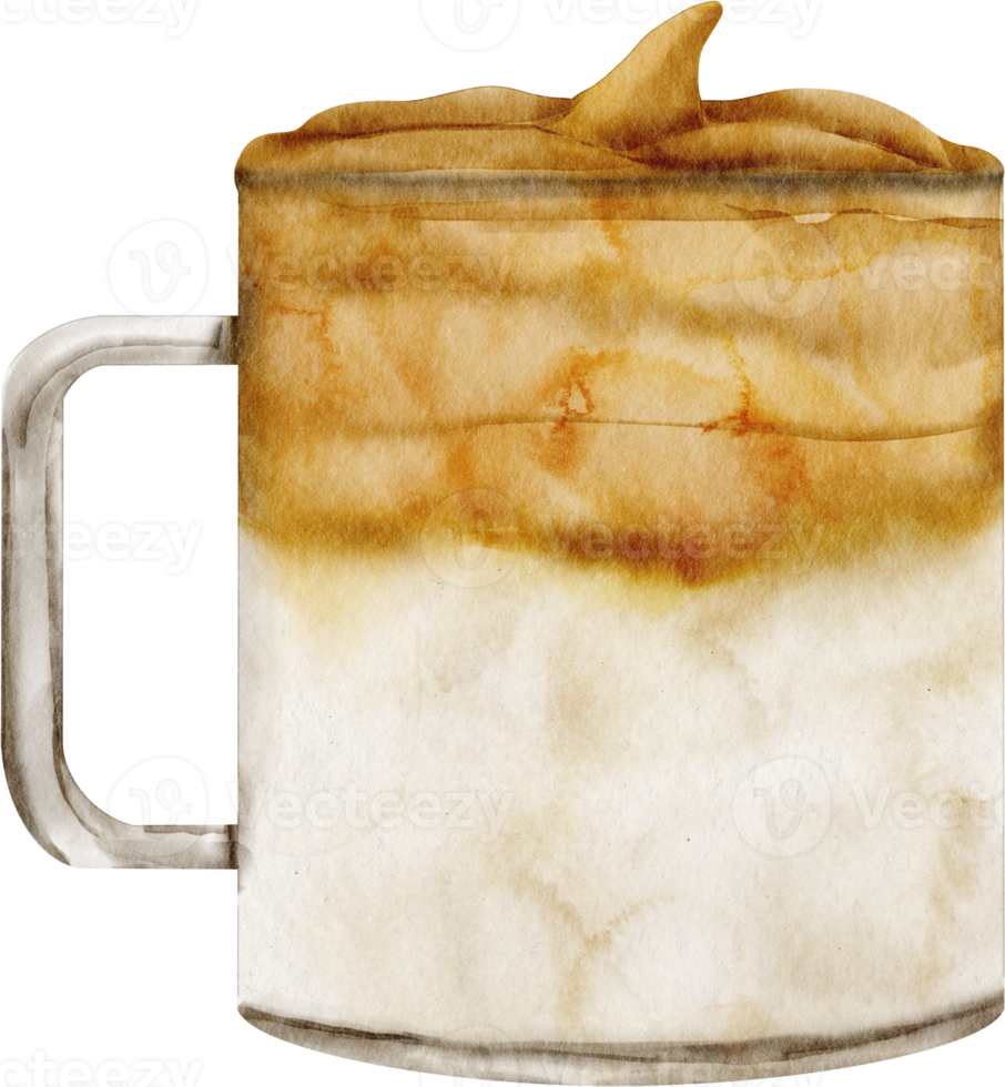 aquarell kaffee dalgona png