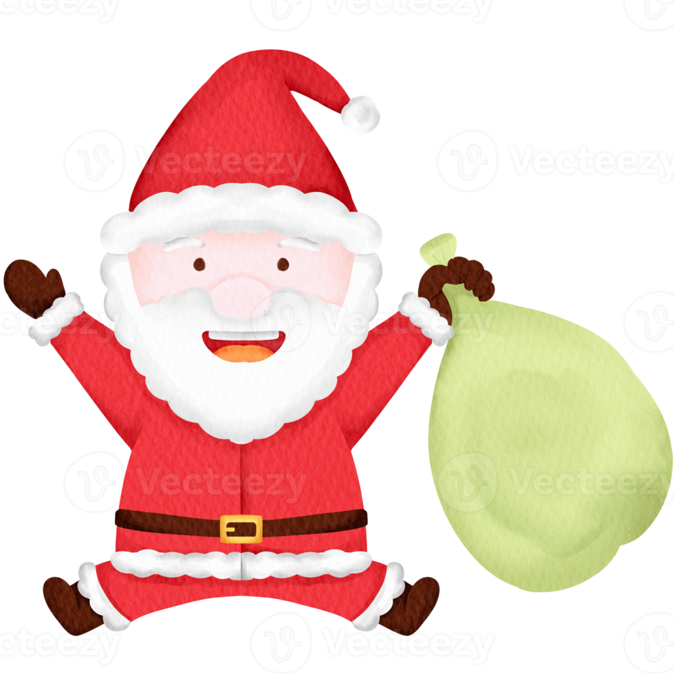 watercolor santa character png