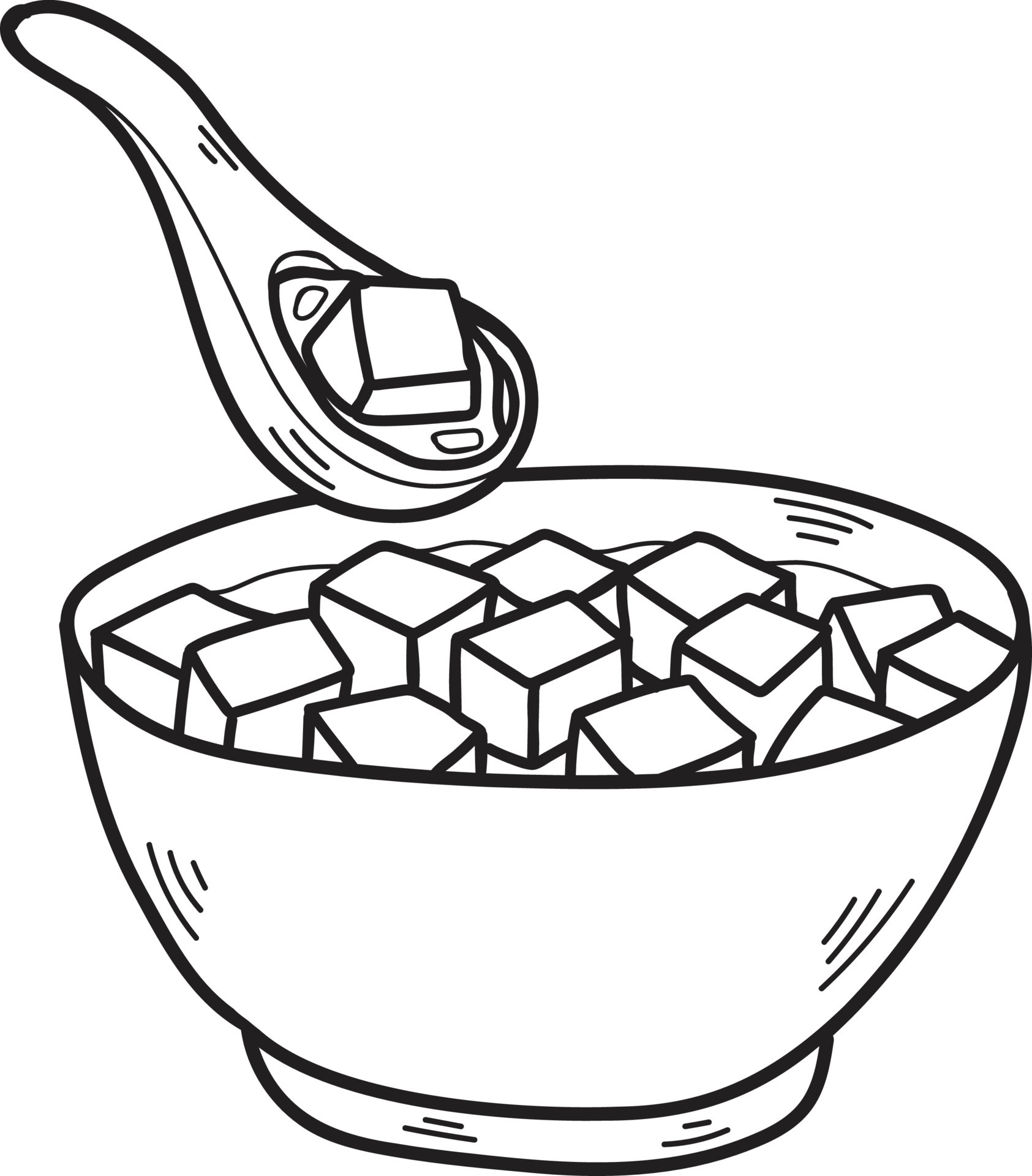 Hand Drawn tofu soup Chinese and Japanese food illustration 16532640