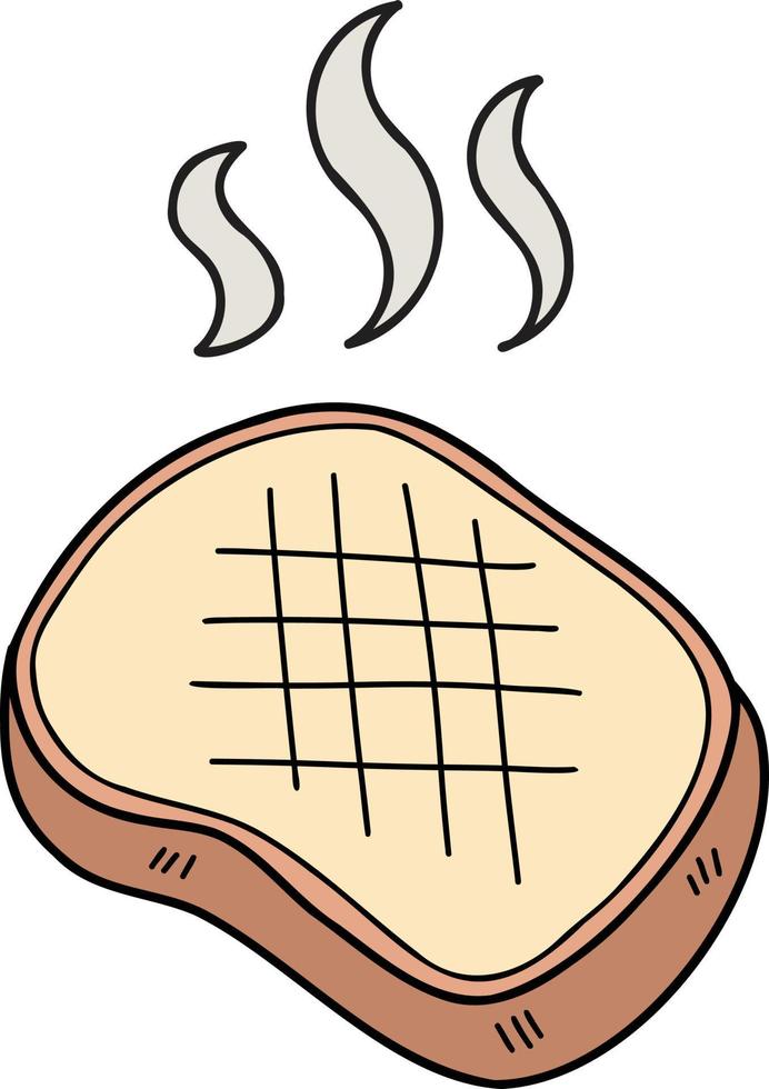 Hand Drawn Toast or sliced bread illustration vector